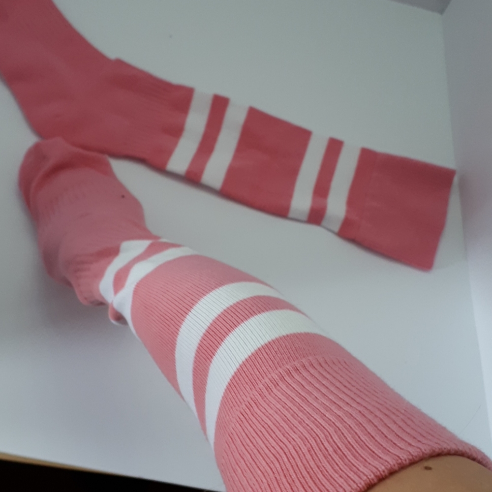 Knee high pink socks